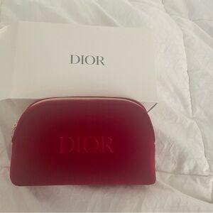 Dior Red Cosmetic Pouch with Sample Miss Dior Eau de Parfum